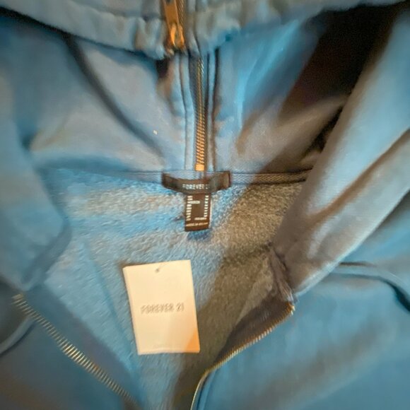 Forever 21 Sweat Jacket size Medium Blue - Picture 7 of 10